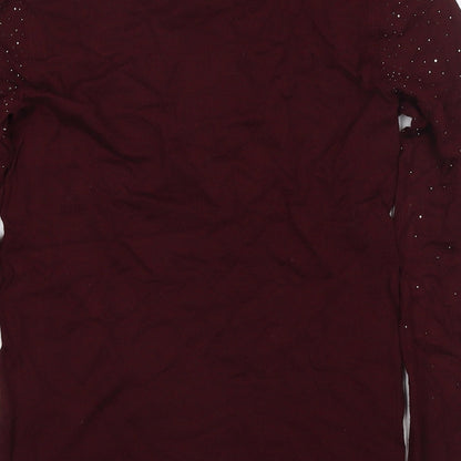 Womens UK Size 6 Warehouse Red Pullover Jumper