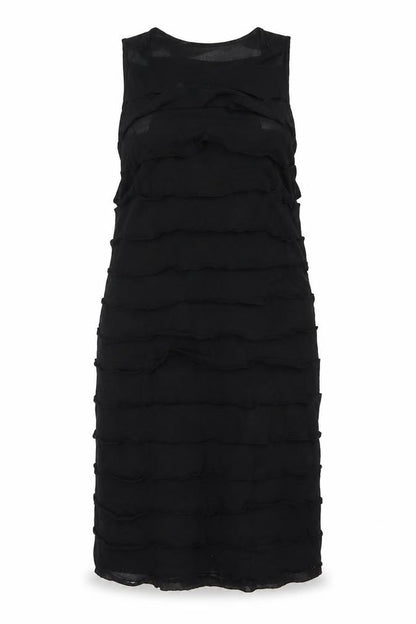 River Island Womens Black Polyester A-Line Size 18 Round Neck Pullover