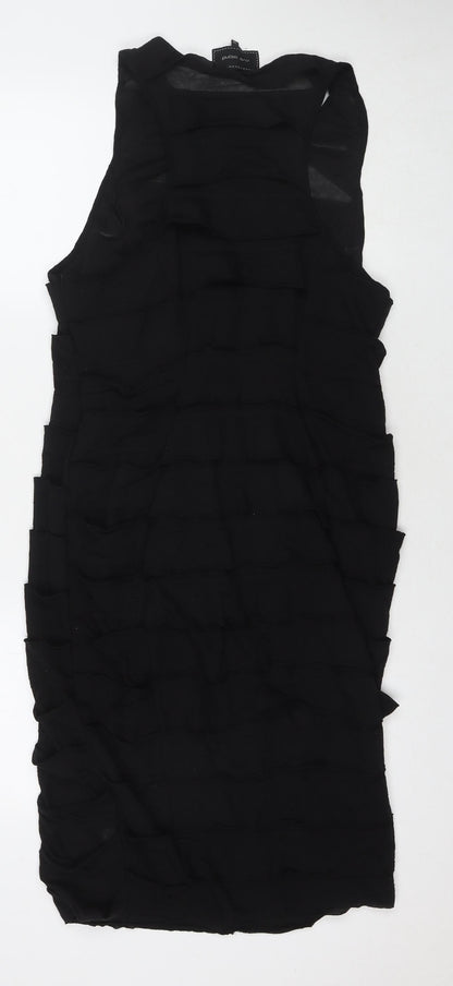 River Island Womens Black Polyester A-Line Size 18 Round Neck Pullover