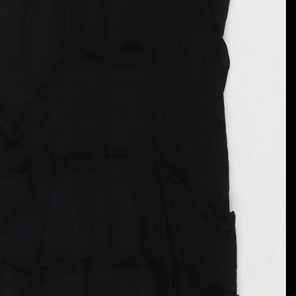 River Island Womens Black Polyester A-Line Size 18 Round Neck Pullover