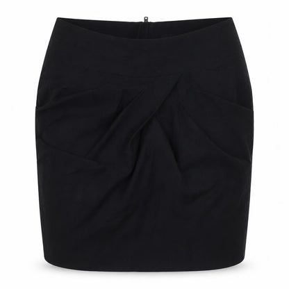 Miss Selfridge Womens Black Polyester A-Line Skirt Size 10 Zip