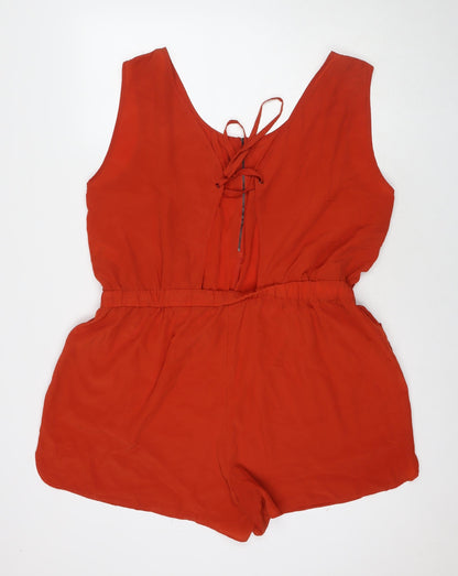 South Womens Red Polyester Romper One-Piece Size 22 L3 in Zip