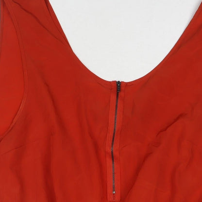 South Womens Red Polyester Romper One-Piece Size 22 L3 in Zip