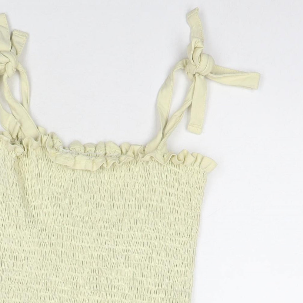 Womens UK Size S Brave Soul Yellow Basic Blouse