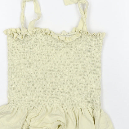Womens UK Size S Brave Soul Yellow Basic Blouse