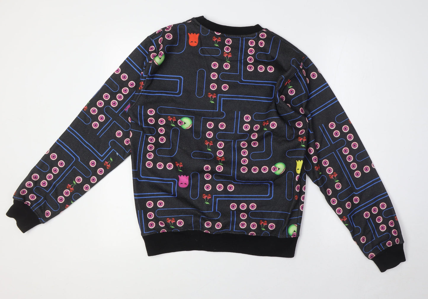 Insanity Womens Multicoloured Polyester Pullover Sweatshirt Size S - Pac Man