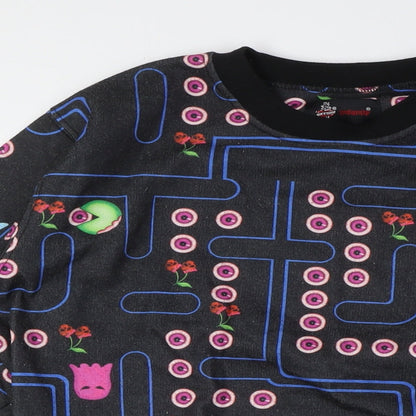 Insanity Womens Multicoloured Polyester Pullover Sweatshirt Size S - Pac Man