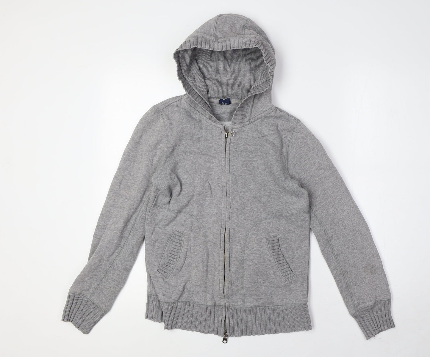 Gap Womens Grey Cotton Full Zip Hoodie Size XS Zip