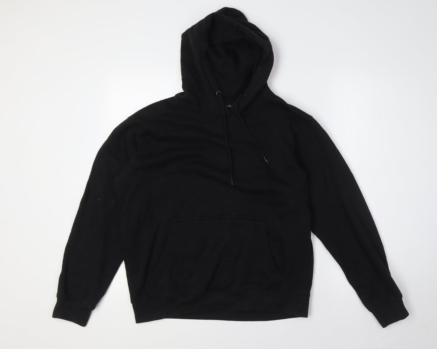 PRETTYLITTLETHING Womens Black Cotton Full Zip Hoodie Size S
