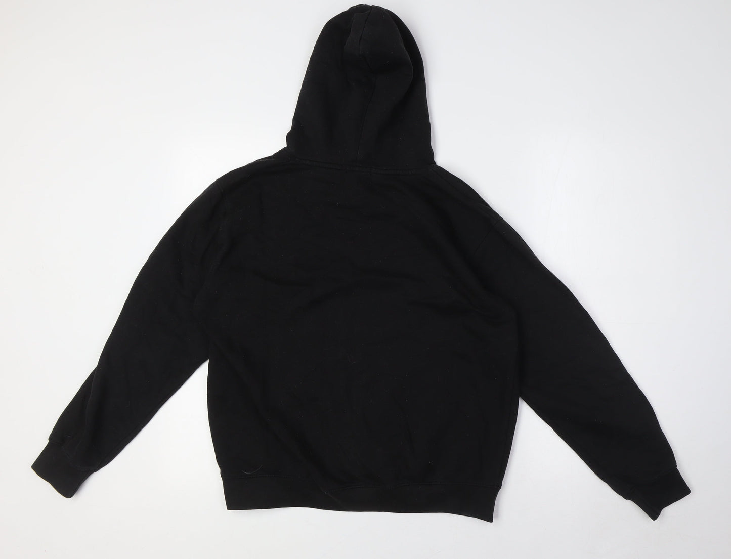PRETTYLITTLETHING Womens Black Cotton Full Zip Hoodie Size S