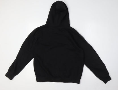 PRETTYLITTLETHING Womens Black Cotton Full Zip Hoodie Size S