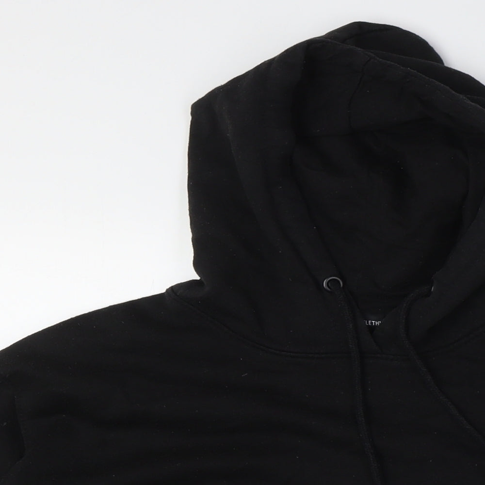 PRETTYLITTLETHING Womens Black Cotton Full Zip Hoodie Size S
