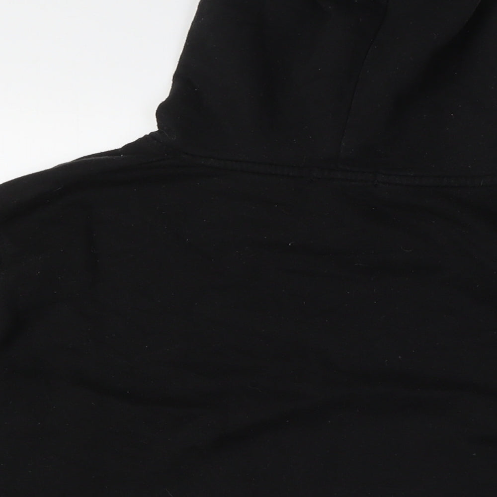 PRETTYLITTLETHING Womens Black Cotton Full Zip Hoodie Size S
