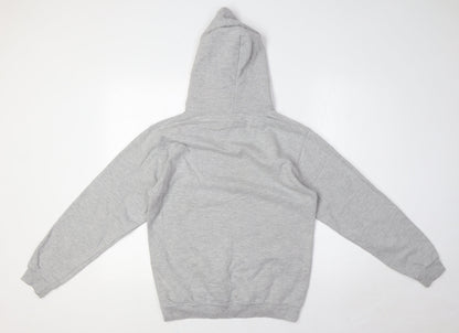 Just Hoods Womens Grey Cotton Pullover Hoodie Size S - Mr Bowie