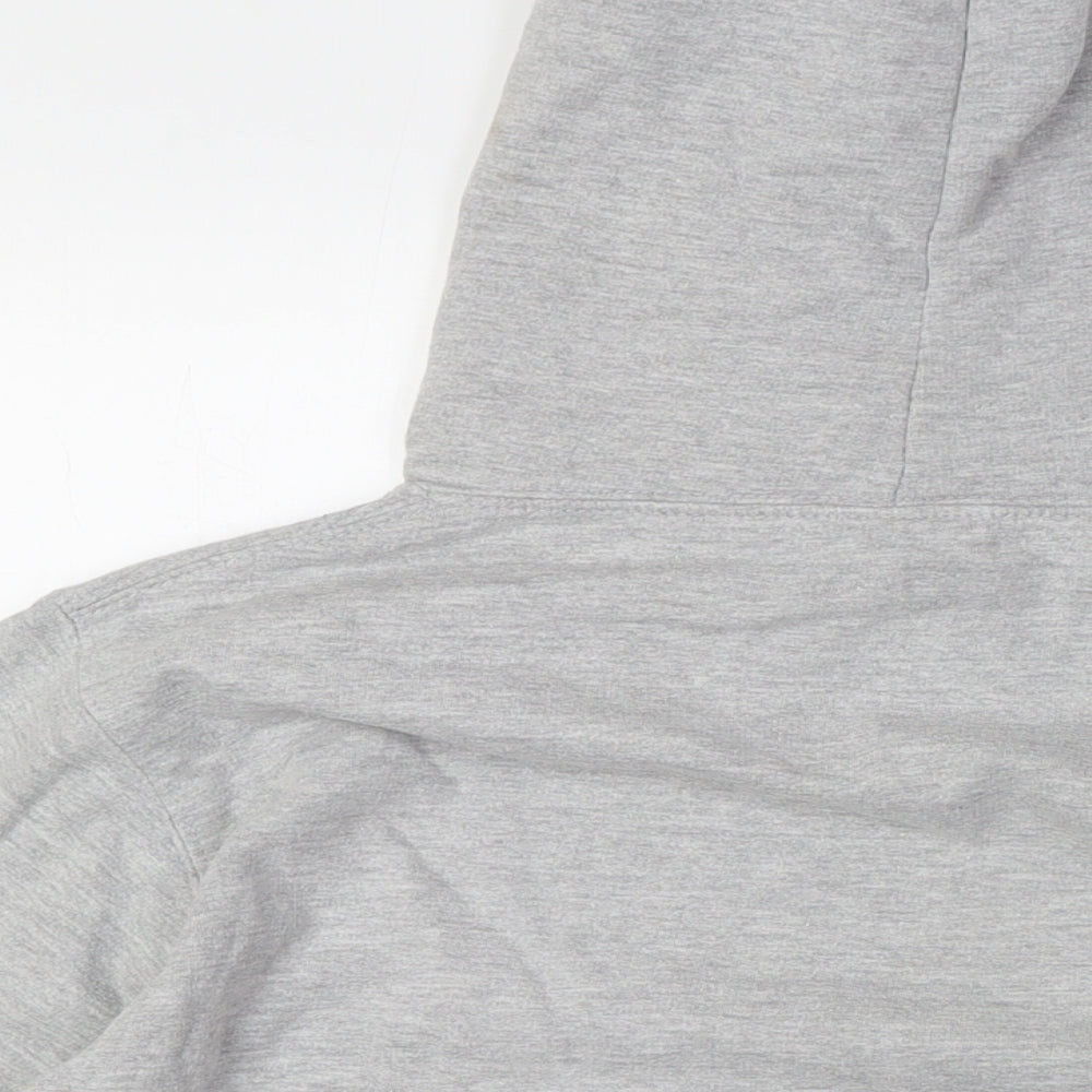 Just Hoods Womens Grey Cotton Pullover Hoodie Size S - Mr Bowie