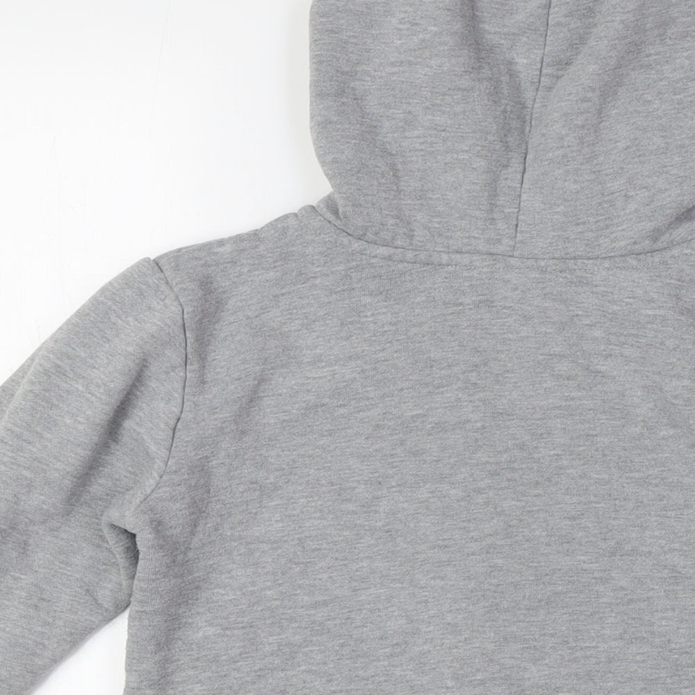 flipback Boys Grey Polyester Full Zip Hoodie Size 8 Years Zip