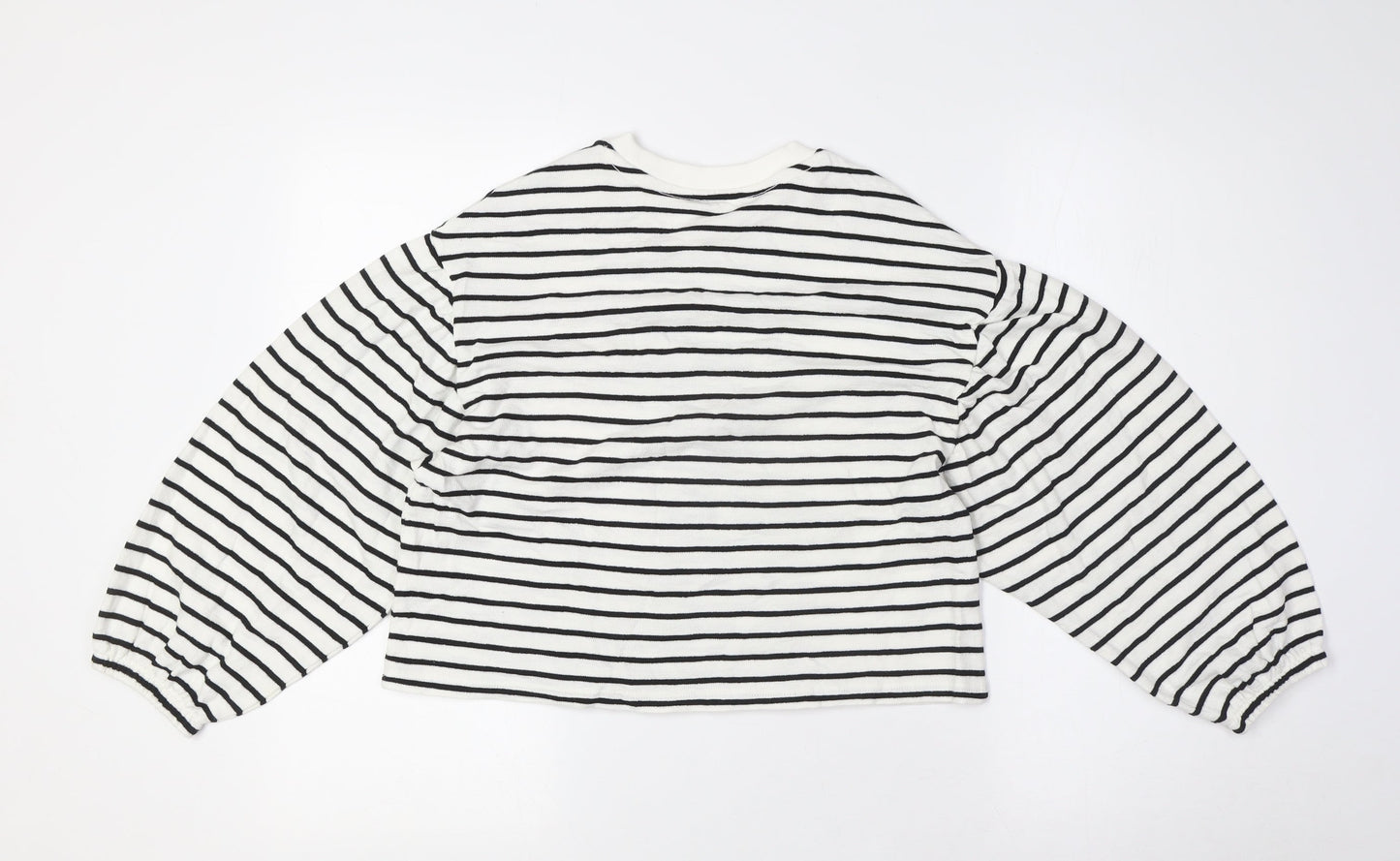 Marks and Spencer Girls Ivory Crew Neck Spotted Cotton Pullover Jumper Size 10-11 Years