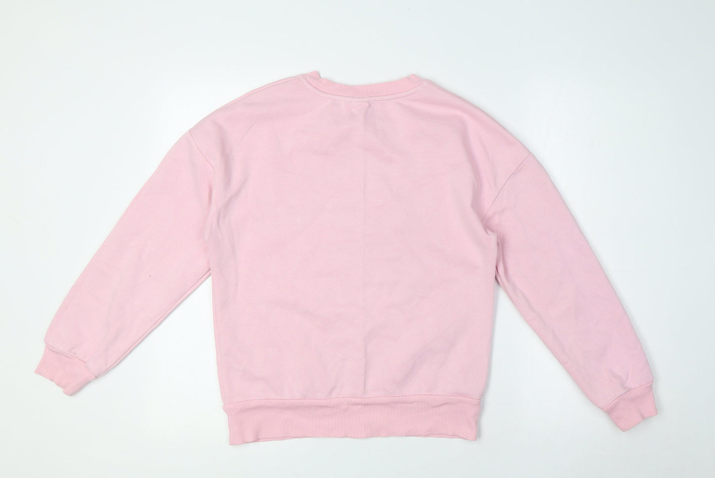 Disney Girls Pink Cotton Pullover Sweatshirt Size 12-13 Years - Mickey Mouse