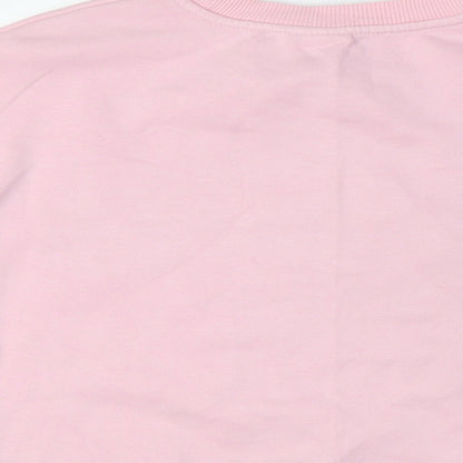 Disney Girls Pink Cotton Pullover Sweatshirt Size 12-13 Years - Mickey Mouse