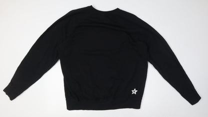 Fruit of the Loom Womens Black Cotton Pullover Sweatshirt Size XL - Gold Star