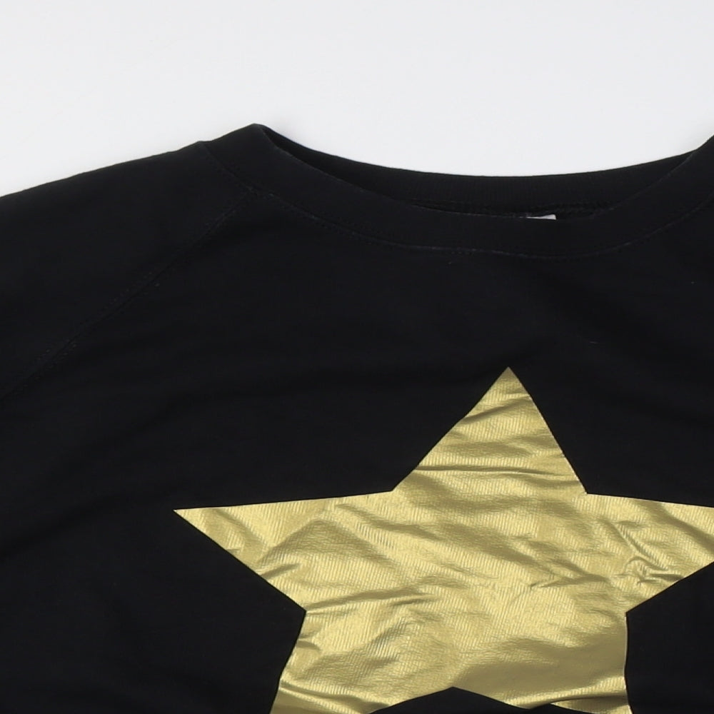 Fruit of the Loom Womens Black Cotton Pullover Sweatshirt Size XL - Gold Star