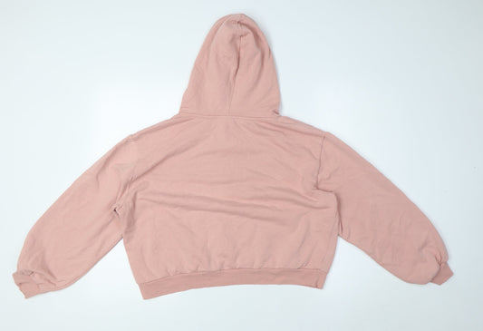 Divided Womens Pink Cotton Pullover Hoodie Size M - NYC