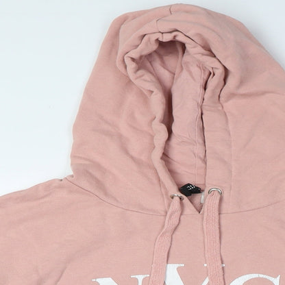 Divided Womens Pink Cotton Pullover Hoodie Size M - NYC