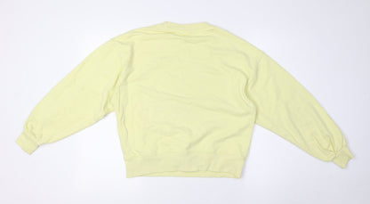 Zara Girls Yellow Cotton Pullover Sweatshirt Size 13-14 Years - California