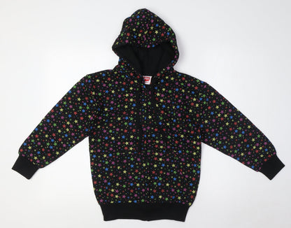 Bubble Girls Multicoloured Cotton Full Zip Hoodie Size 8 Years Zip - Stars