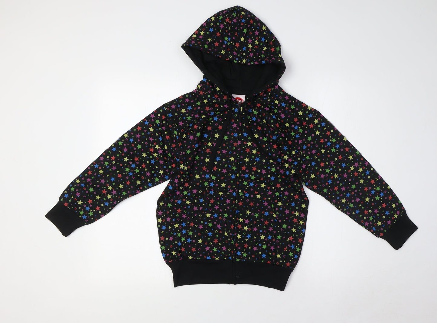 Bubble Girls Multicoloured Cotton Full Zip Hoodie Size 8 Years Zip - Stars