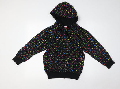 Bubble Girls Multicoloured Cotton Full Zip Hoodie Size 8 Years Zip - Stars