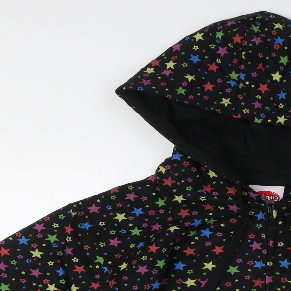 Bubble Girls Multicoloured Cotton Full Zip Hoodie Size 8 Years Zip - Stars