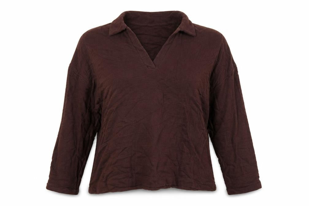 Womens UK Size 20 Marks and Spencer Brown Basic Button-Up