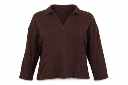 Womens UK Size 20 Marks and Spencer Brown Basic Button-Up