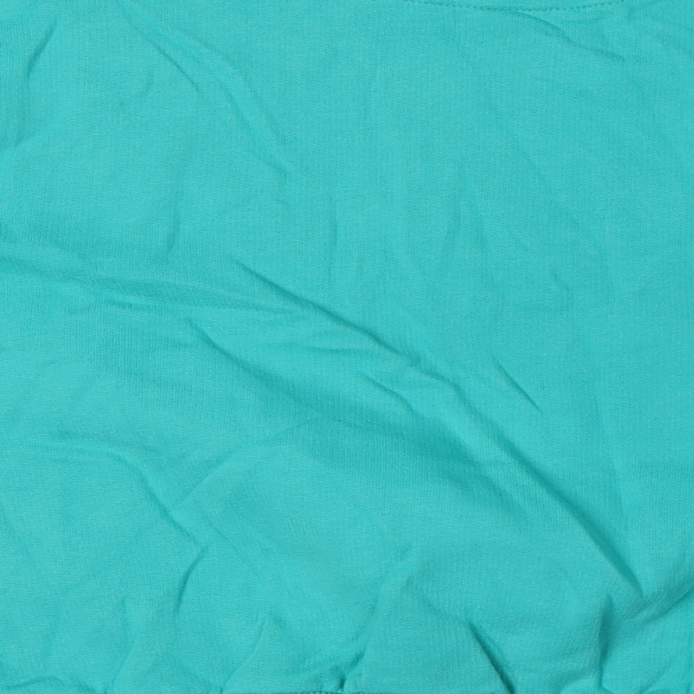 Marks and Spencer Girls Green Cotton Henley Sweatshirt Size 10-11 Years - Miami