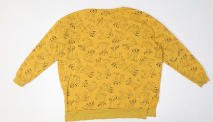 Womens UK Size L Disney Yellow Pullover Sweatshirt