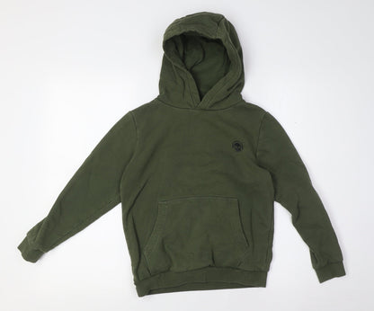 NEXT Boys Green Cotton Henley Hoodie Size 9 Years