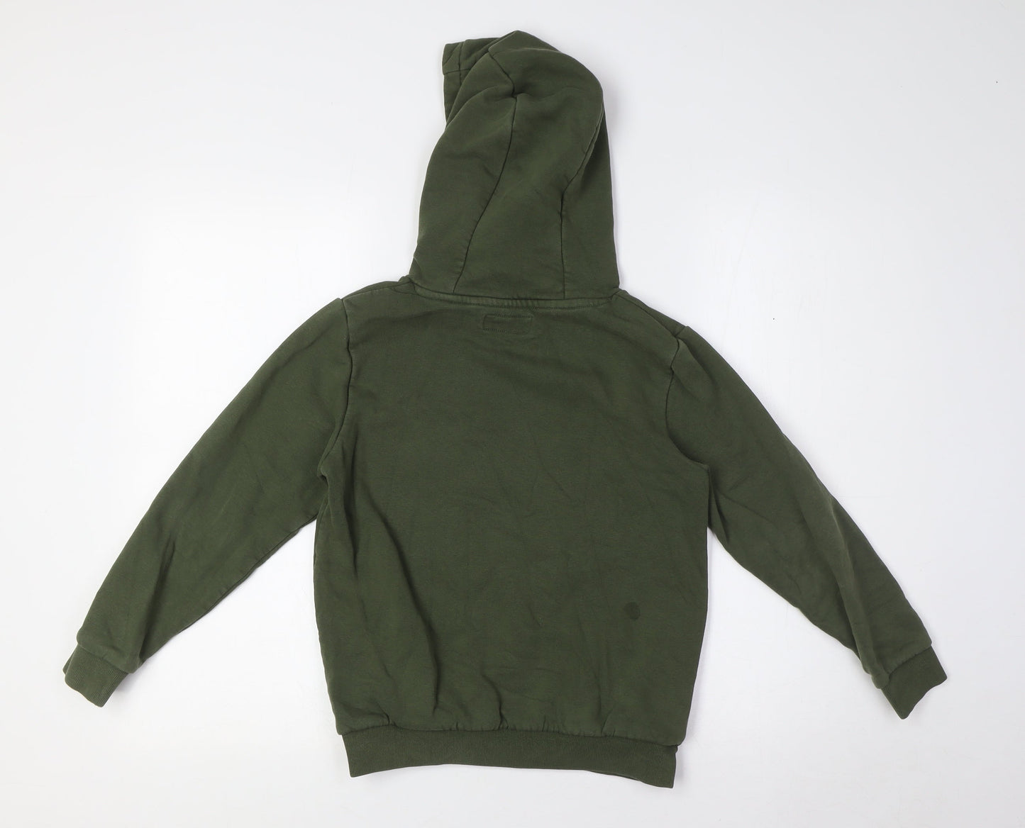 NEXT Boys Green Cotton Henley Hoodie Size 9 Years