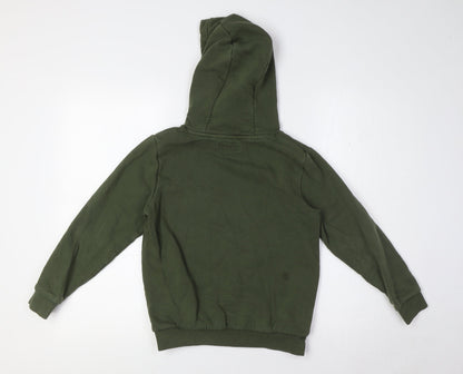 NEXT Boys Green Cotton Henley Hoodie Size 9 Years