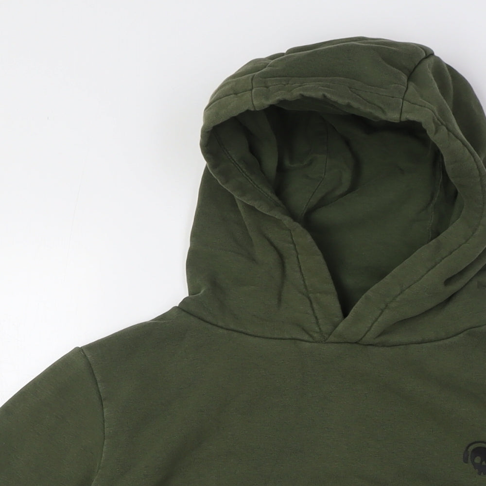 NEXT Boys Green Cotton Henley Hoodie Size 9 Years