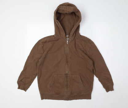 Gap Womens Brown Polyester Full Zip Hoodie Size 10 Zip
