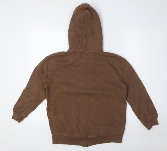 Gap Womens Brown Polyester Full Zip Hoodie Size 10 Zip