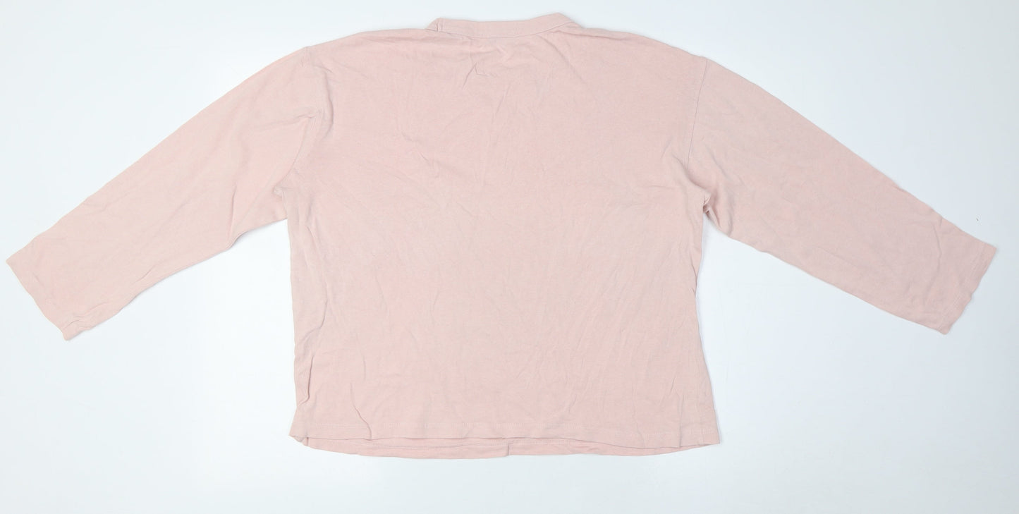 Womens UK Size S Zara Pink Basic T-Shirt
