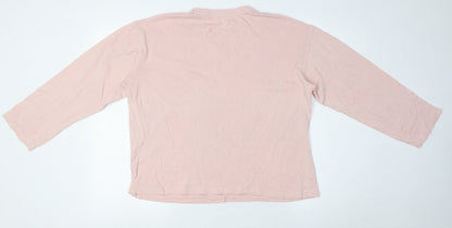 Womens UK Size S Zara Pink Basic T-Shirt