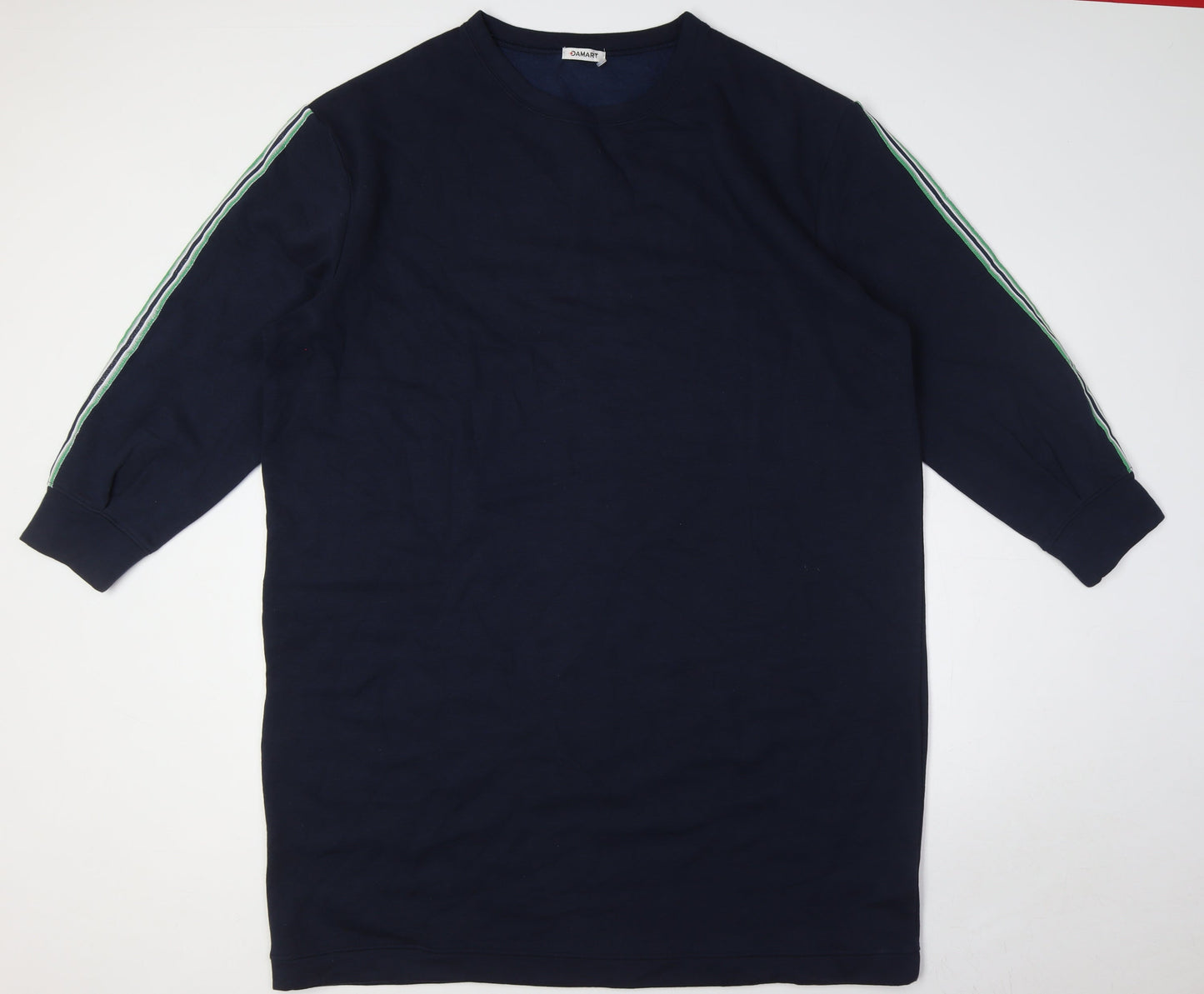 Damart Womens Blue Cotton A-Line Size 22 Crew Neck