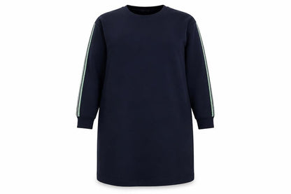 Damart Womens Blue Cotton A-Line Size 22 Crew Neck