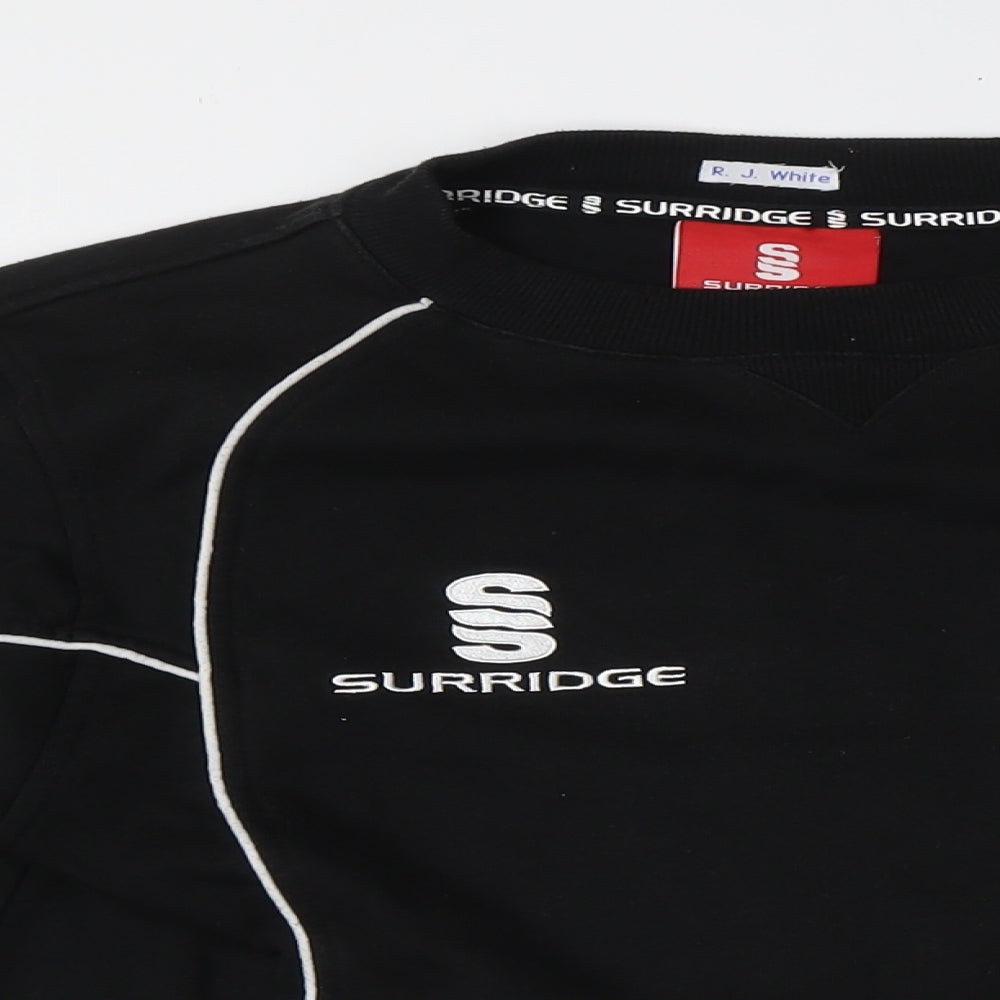 Surridge Mens Black Cotton Pullover Sweatshirt Size S - York City FC
