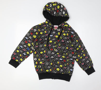 Bubble Boys Multicoloured Cotton Full Zip Hoodie Size 8 Years Zip - Emojis