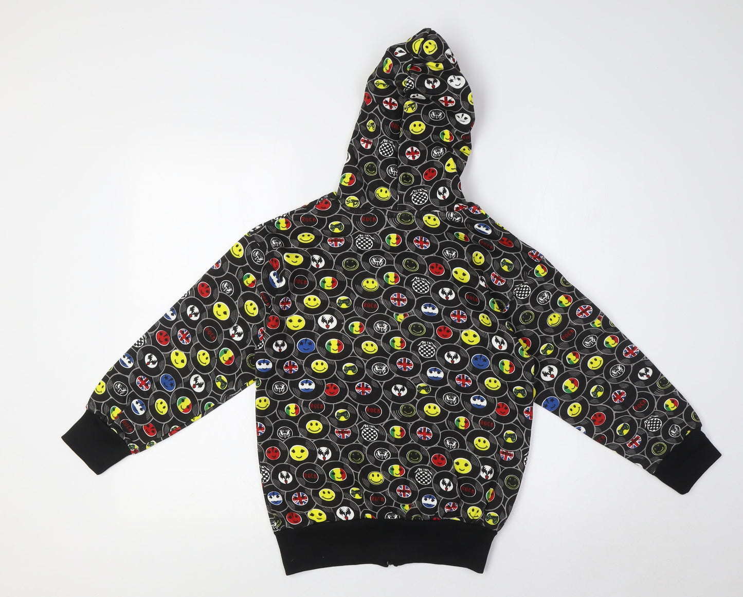 Bubble Boys Multicoloured Cotton Full Zip Hoodie Size 8 Years Zip - Emojis