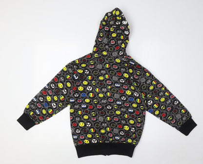 Bubble Boys Multicoloured Cotton Full Zip Hoodie Size 8 Years Zip - Emojis